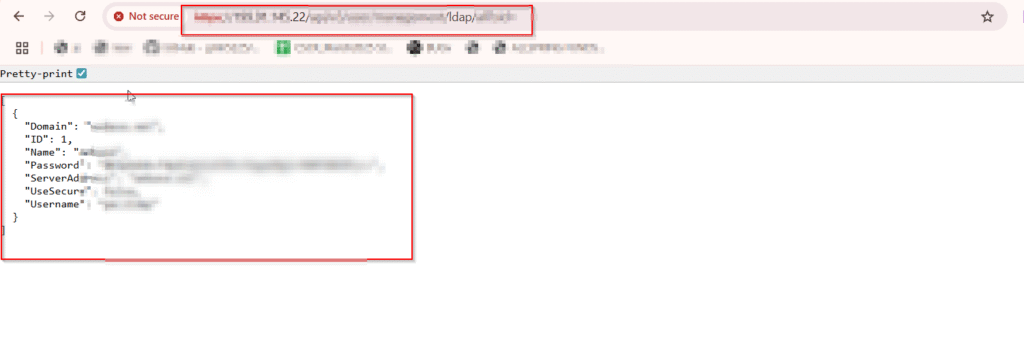 LDAP directory hierarchy illustrating organizational units for user and group entries – LDAP Credential Exposure